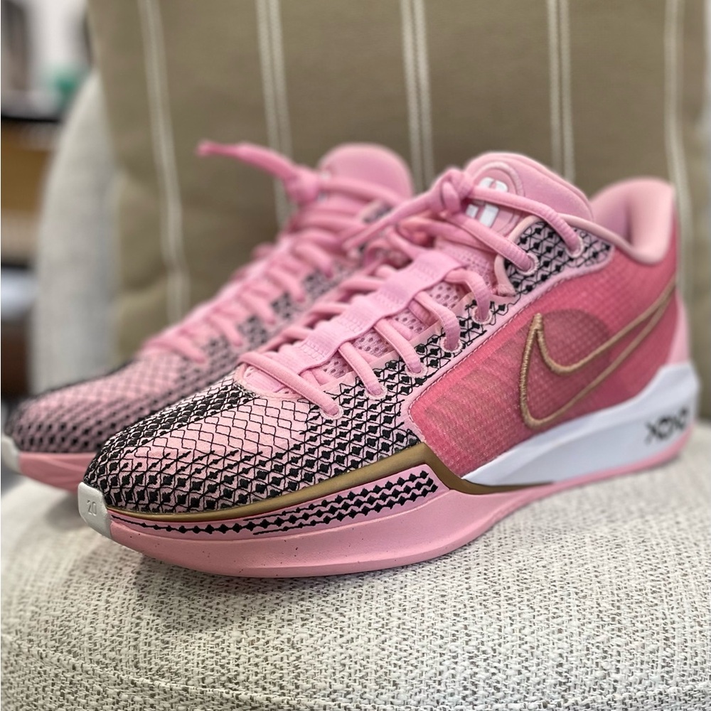 Nike Sabrina 1 Women's Pink and Gold Athletic Shoes